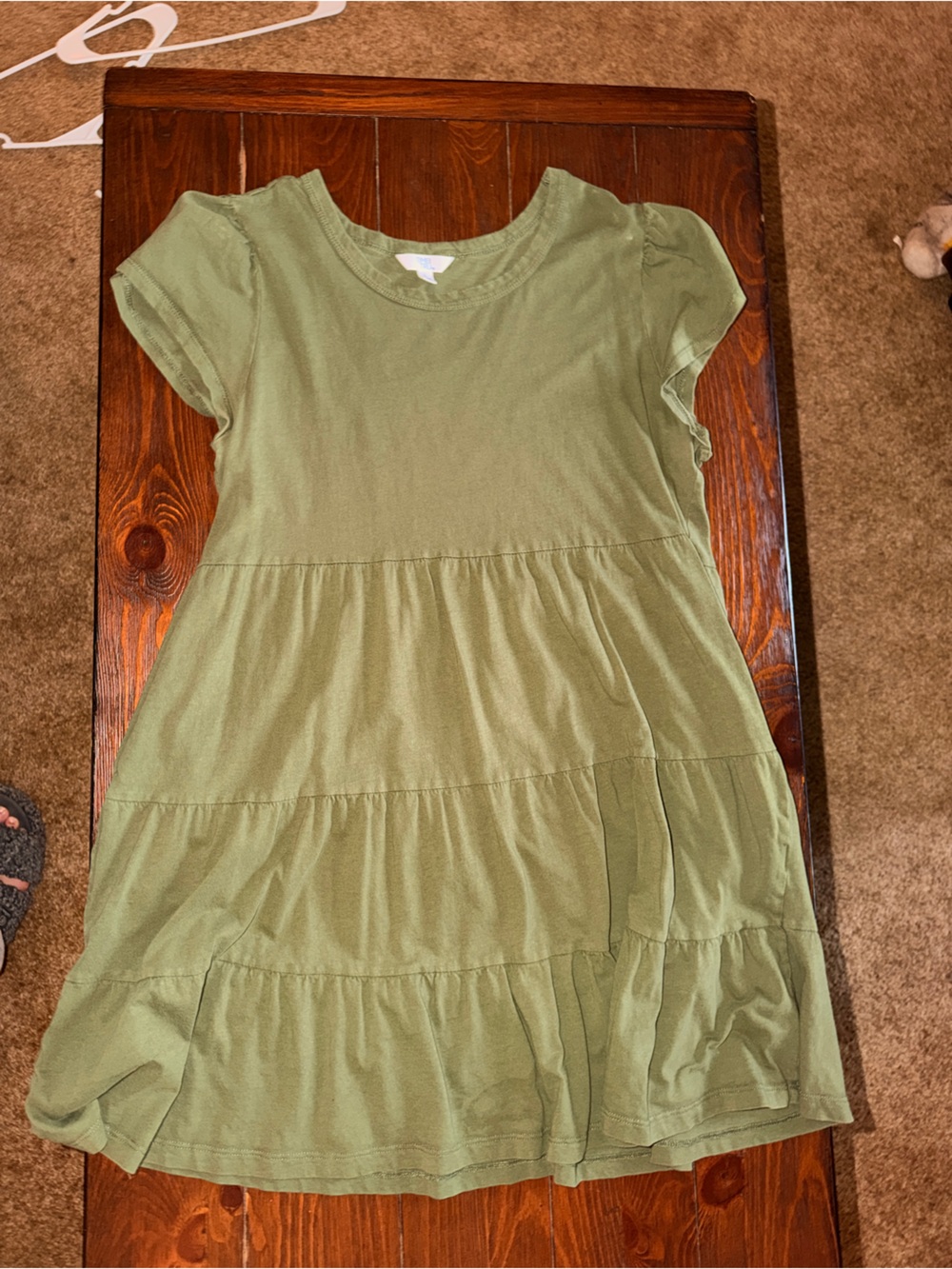 Time and Tru Olive Green Midi Dress